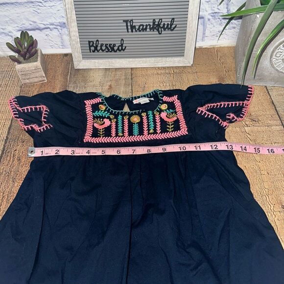 Crewcuts Dress Blue Stitched Trim Size 5 - Picture 6 of 8